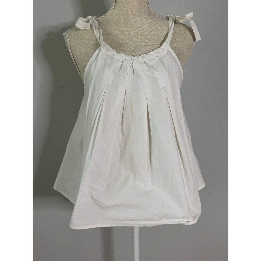 Maeve by Anthropologie Poplin Swing Tank in White Size M